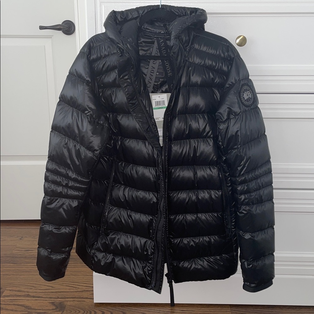 Mens Canada Goose Crofton Hoodie Black Label Puffer Jacket